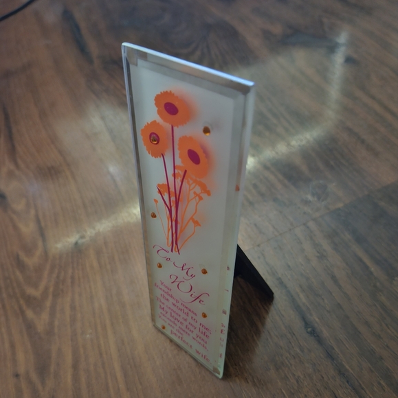 To My Wife Rhinestone Glass Plaque - Picture 3 of 6